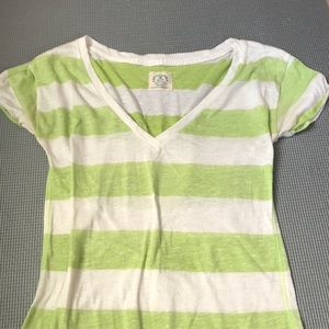 neon green striped t-shirt